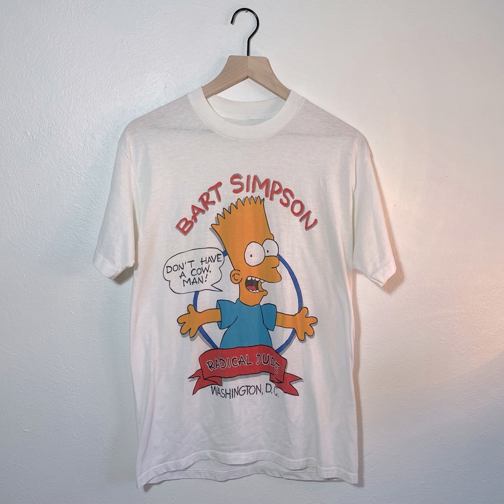 🛹 Vintage Bart Simpson Destination Graphic T-shirt size L